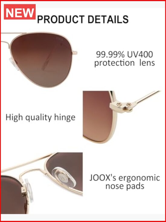 Polarized Aviator Sunglasses UV400 Protection Lightweight Metal main image 5
